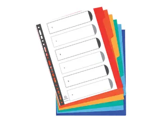 Tabbladen Exacompta A4 Extra Breed 11-Gaats 6-Delig Karton Assorti - 1