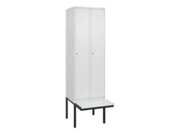 locker met bank,HxBxD 2120x600x815mm,2vak,vak B 300mm,cil.-slot