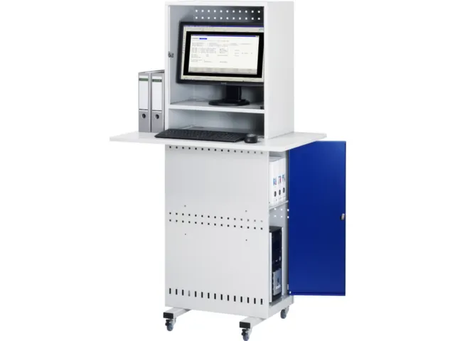 Computerkast 1725x975x610mm Verrijdbaar Werkblad Monitorvak