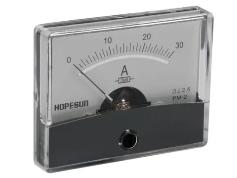 Analoge Paneelmeter Voor DC Stroommetingen 30A CC / 60x47mm