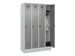 locker,HxBxD 1950x1200x500mm,4vak,vak B 300mm,draaigrendel,sokkel