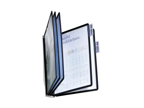 Wandstandaard Durable Sherpa met 5-tassen A4 zwart