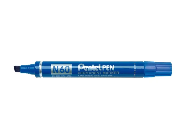 Viltstift Pentel N60 schuin 1.2-6mm blauw