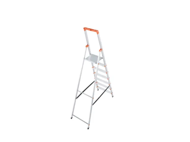 Lichte Burotrap Aluminium 7 Treden Platform 25x25cm H 1,5 m