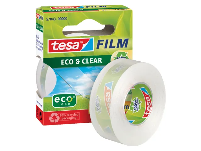 Plakband Tesa 57043 eco&clear 19mmx33m