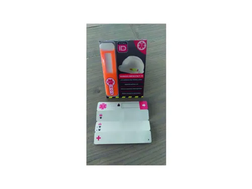 3M Vital ID tag voor op een veiligheidshelm, geel/rood, per stuk