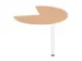 table de rallonge,haut. régl.,HxØ 720-840x1000mm,NE-érable
