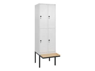 Dubbeldekse dekenkist,HxBxD 2120x600x815mm,2x2vak.,vak B 300mm - 1