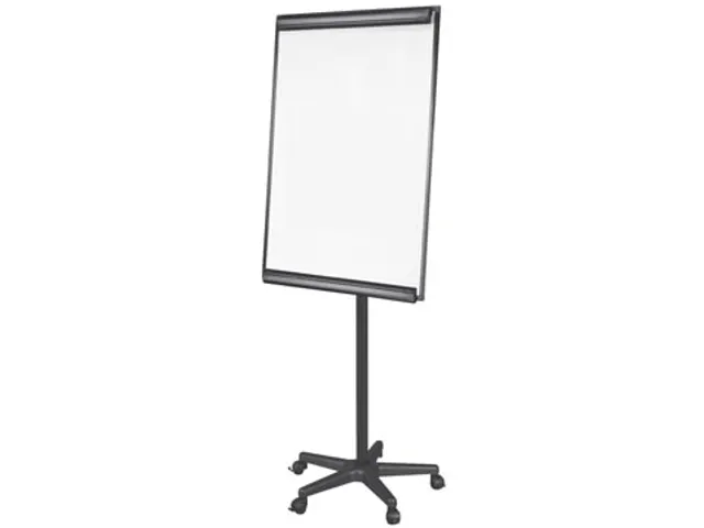Flipchart Magnetisch Met 5 Wielen 100x70cm Zwart
