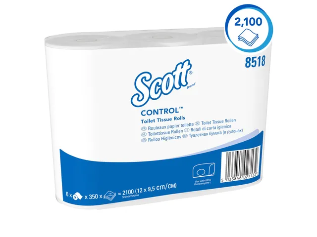 Toiletpapier Scott Control 3-laags 350vel wit 8518
