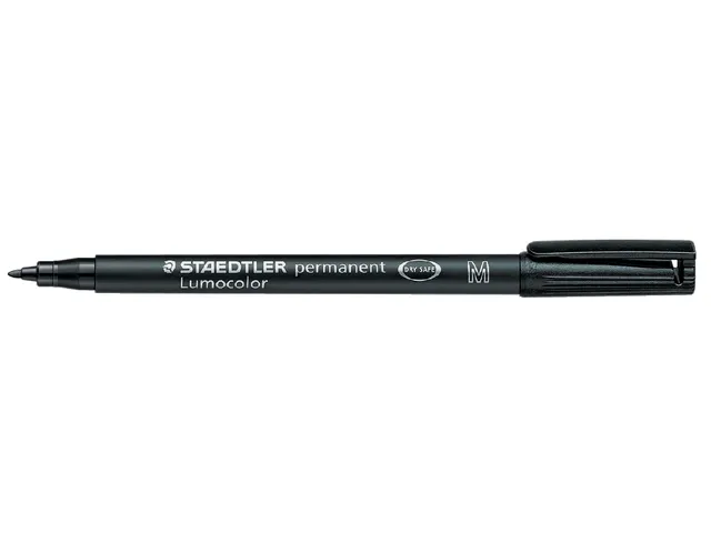 Viltstift Staedtler OHP Lumocolor 317 Medium 1.0mm Zwart