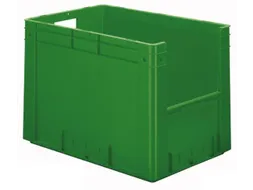 Euronorm Stapelkrat Groen 420x600x400mm 80l Gesloten Grijpopening