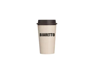 Herbruikbare Koffie Beker NOW Cup met deksel crème/zwart 340ml - 1