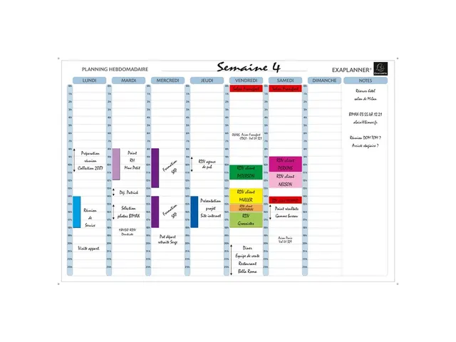 MAGNETISCH WEEKPLANBORD Franstalig Wit 90x59cm