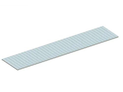 legbord van plaatstaal,v. palletstelling,BxD 3600x800mm,vakl. 3600kg