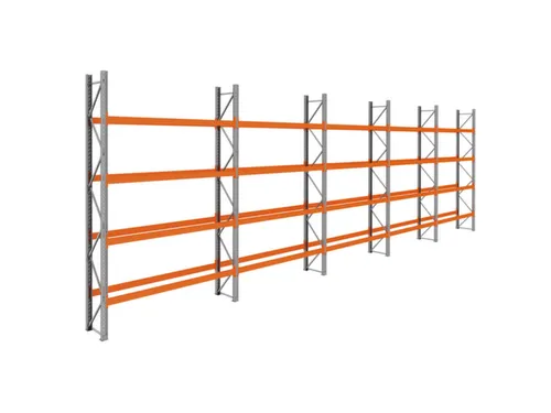 palletstelling,basis+4xaanbouw,HxBxD 4620x14100x750mm,vakl. 3000kg