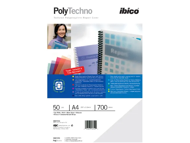 Voorblad Gbc A4 Polytechno 700 Micron Ice Wit