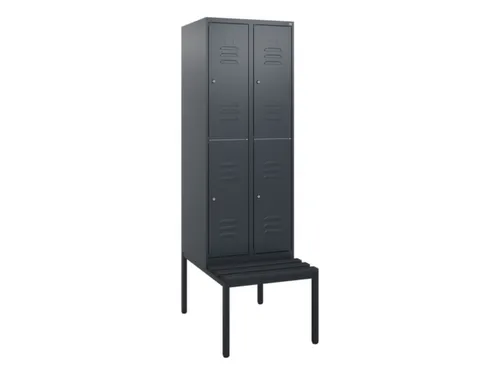 Dubbeldekse dekenkist,HxBxD 1950x600x815mm,2x2vak.,vak B 300mm