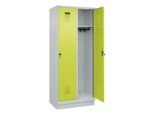 locker,HxBxD 1950x800x500mm,2vak,vak B 400mm,draaigrendel,sokkel