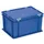 Euronorm Stapelkrat Hxlxb 230X400X300Mm 21L Met Deksel Blauw