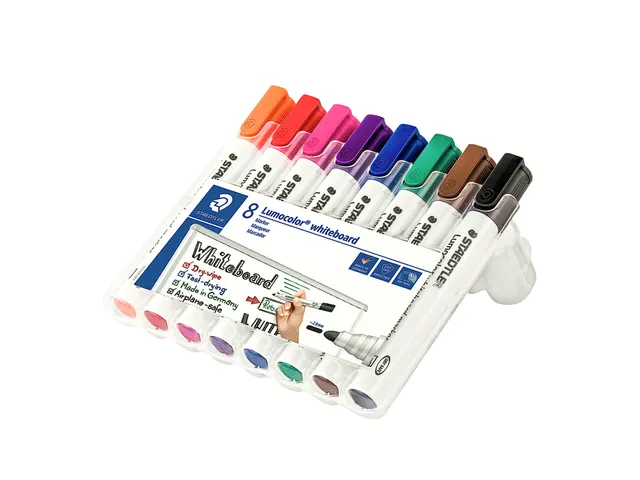 Feutre tableau blanc Staedtler Lumocolor 351 assorti set 8 pièces