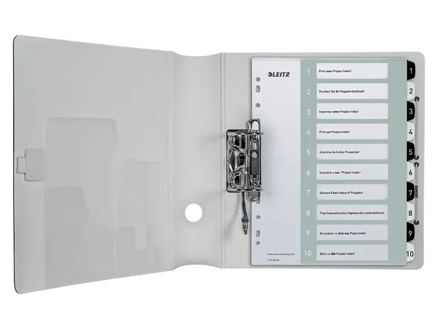 WOW printbare index, 10 tabs, zwart-wit