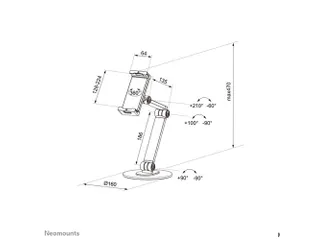 Tabletstand DS15-550BL1 tot 47cm verstelbaar 4.7-12.9 Inch Zwart - 5