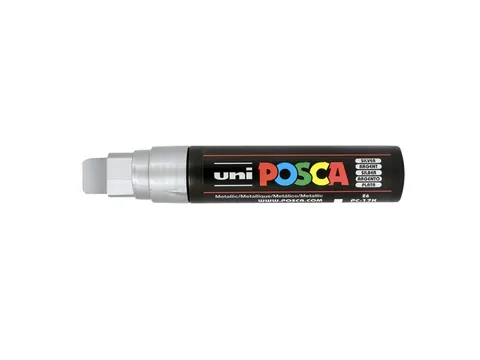 Verfstift Posca PC17K Extra Brede punt 15mm rechthoek zilver