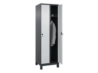 locker,HxBxD 1950x600x500mm,2vak,vak B 300mm,draaigrendel,voeten - 3
