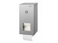 Toiletrolhouder RVS Duo Met pak Toiletpapier cellulose 2-laags
