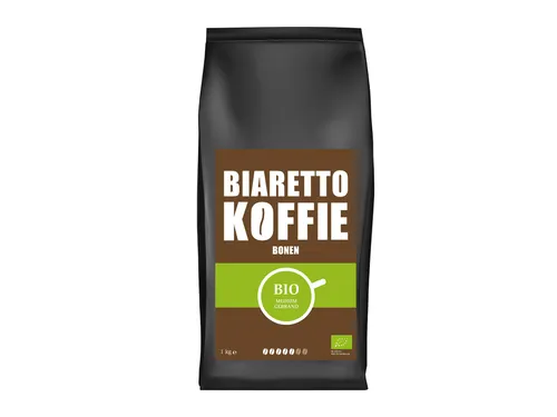 Koffie Biaretto bonen regular biologisch 1000 gram