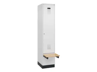 locker met bank,HxBxD 1950x400x815mm,1vak,vak B 400mm,cilinderslot - 2