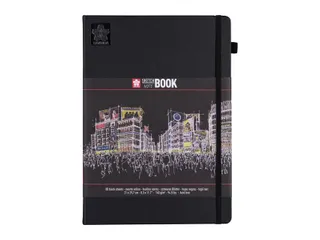 Schetsboek Sakura 80 zwarte vellen 140gr 210x297mm zwart - 1