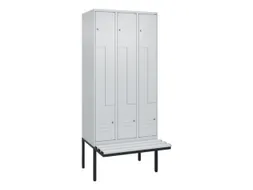 Z-garderobekast,HxBxD 2120x900x815mm,6vak,vak B 300mm,cil.-slot