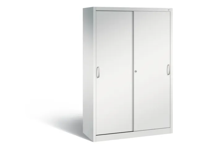 schuifdeurkast,HxBxD 1950x1200x500mm,romp RAL7035,front RAL7035