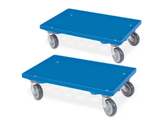 onderwagen voor kratten,draagverm. 250kg,laadvl. LxB 607x407mm - 1