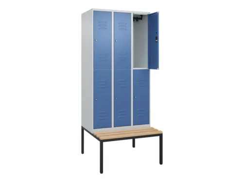 Dubbeldekse dekenkist,HxBxD 2120x900x815mm,3x2vak.,vak B 300mm