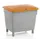 Zoutbak 400L H X L X B 775X 790X 605Mm Hdpe Grijs Deksel Oranje