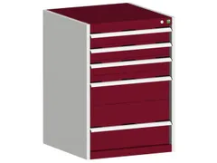 ladekast HxBxD 900x650x525mm 5laden romp RAL7035 front RAL3004