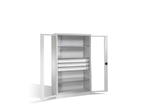 werkplaatskast HxBxD 1950x1200x500mm 3xStalen bodem 3laden slot