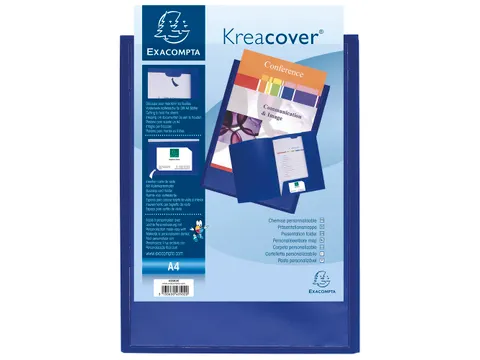 Presentatiemap Soepel PP Krea Cover A4 Blauw