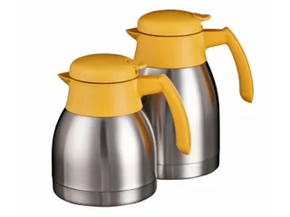 Thermoskan Bravilor dubbelwandig 1.5 liter RVS geel - 2