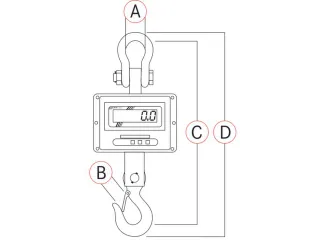 Kraanweegschaal Lcd Display Metaal Infrarood Afstandbediening 0-5000kg - 2