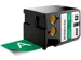 XTL vinyltape ft 54 mm, wit op groen