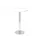 statafel,HxØ 1116x800mm,rond,schotelvoet chroom,ronde buis,blad wit