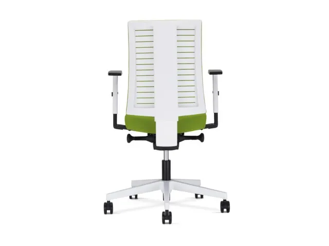 Bureaustoel Wit Bekleding Groen Zitting Hxbxd 410-540x460x450mm