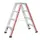 trapladder,beide zijden,2x4treden,Stand H 0,45m,balk L 1,04m,aluminium