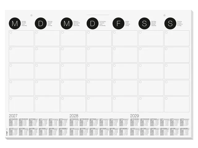 Designonderlegger Sigel muur- kalender/onderlegger 27/28/29 59,5x41cm