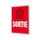 Kliklijst A1 complete set met print "SORTIE" Rood