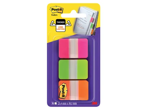 Indextabs Post-it 686GOT 25.4x38mm strong roze en groen 36 tabs